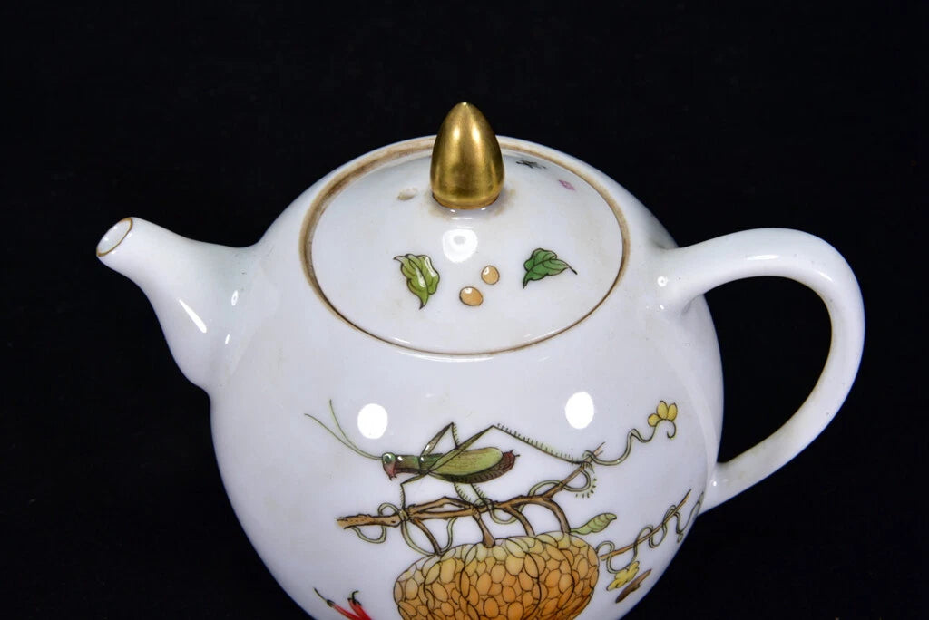 Chinese Enamel Colour Porcelain Hand-paintde Fruit And Vegetable Teapots 27098 | eBay
