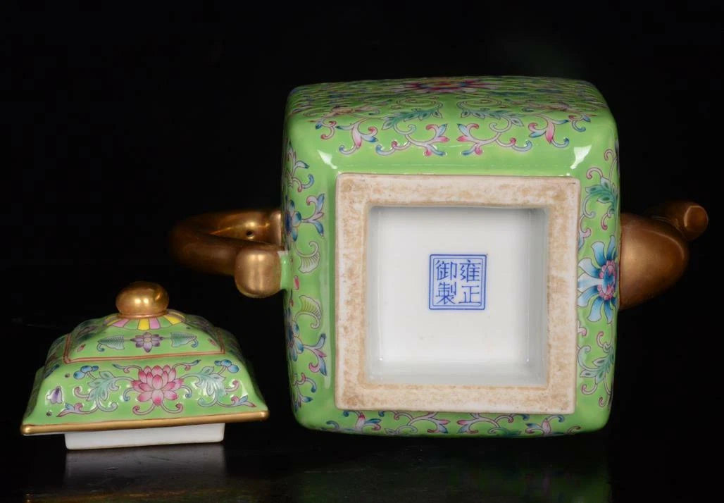 OLD CHINESE COLOUR ENAMEL PORCELAIN TEAPOT YONGZHENG MARKED ST52 | eBay