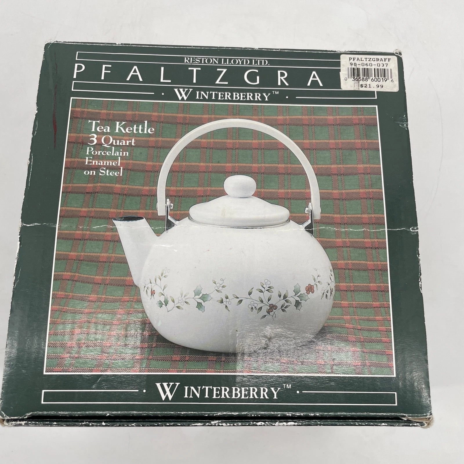 Pfaltzgraff Winterberry White 3-Quart Enamel on Steel Tea Kettle Box porcelain | eBay