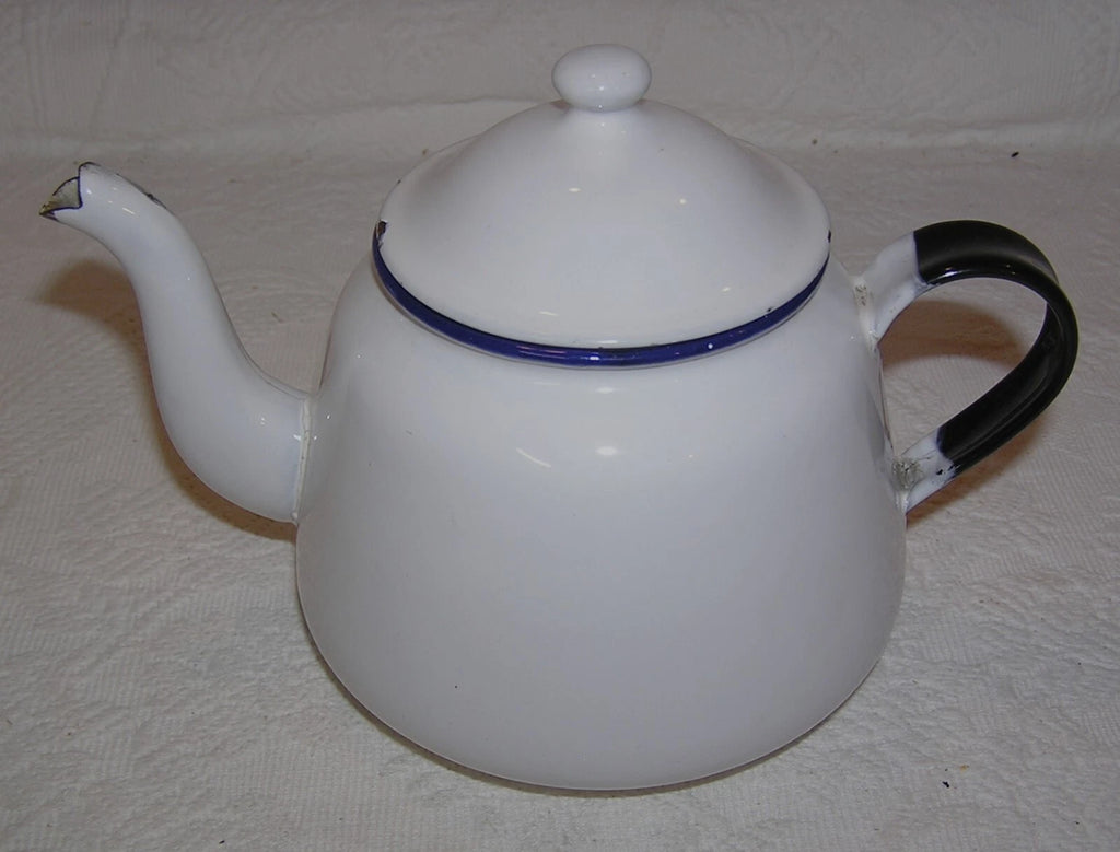 Vintage Kockums KER Sweden Blue & White Enamelware Tea Pot Kettle - 1 liter | eBay