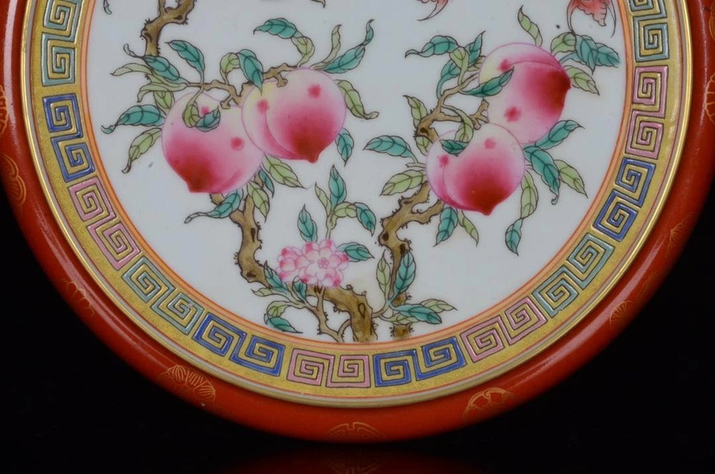 OLD CHINESE COLOUR ENAMEL PORCELAIN TEAPOT PLATE YONGZHENG MARKED ST316 | eBay