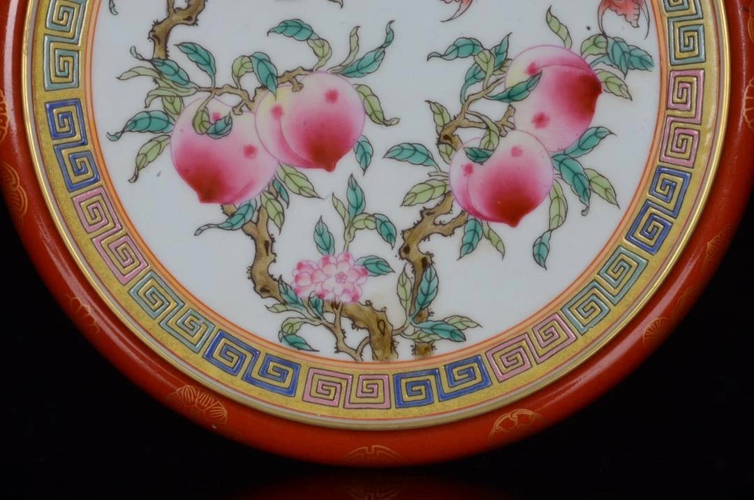 OLD CHINESE COLOUR ENAMEL PORCELAIN TEAPOT PLATE YONGZHENG MARKED ST316 | eBay