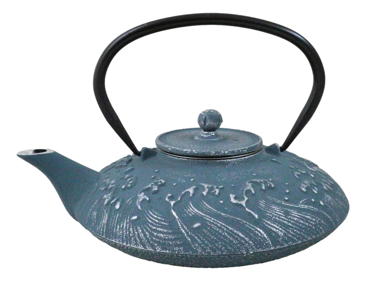 Royal Blue Ocean Sea Waves Cast Iron Tetsubin Teapot With Enamel Liner | eBay
