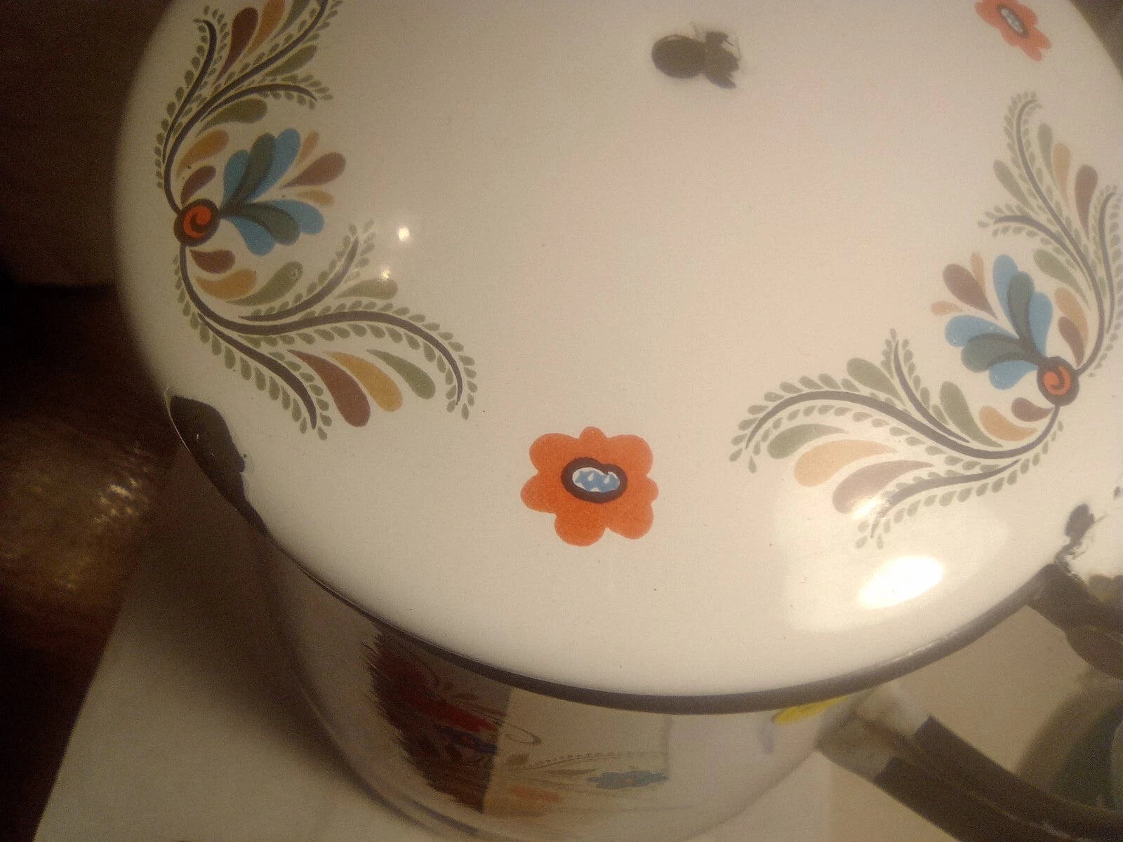 BERGGREN vintage enamel DANISH FLORAL TEA COFFEE POT 1960s flowers | eBay