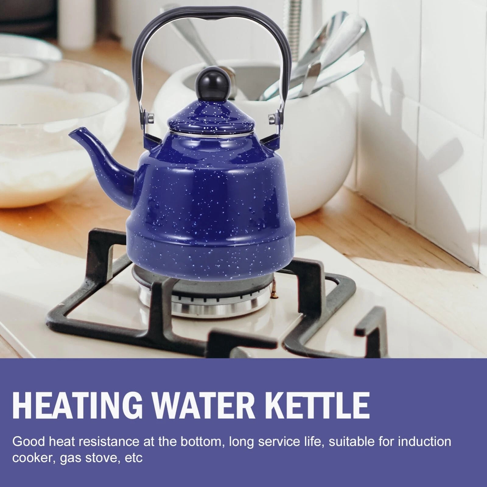 Enamel Kettle 1.1L Porcelain Teapot Enamel Tea Pot Whistling Tea Kettle Stain... | eBay