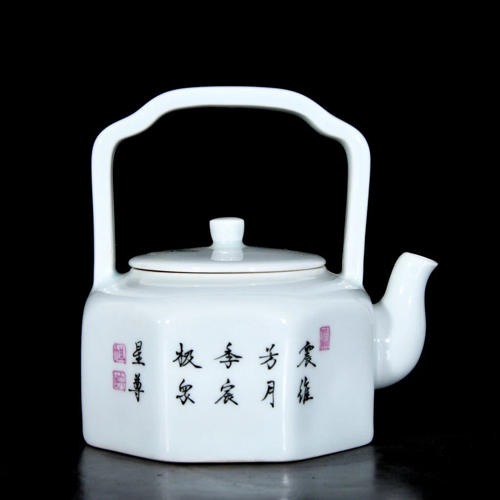 Chinese Enamel Colour Porcelain HandPainted Flowers&Plants Teapot 23473 | eBay