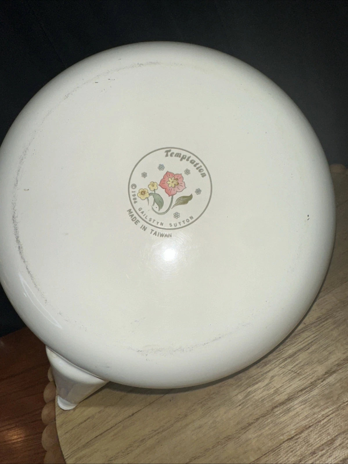 Vintage "Temptation" Gailstyn-Sutton White Enamel Floral Patern Tea Pot Kettle | eBay