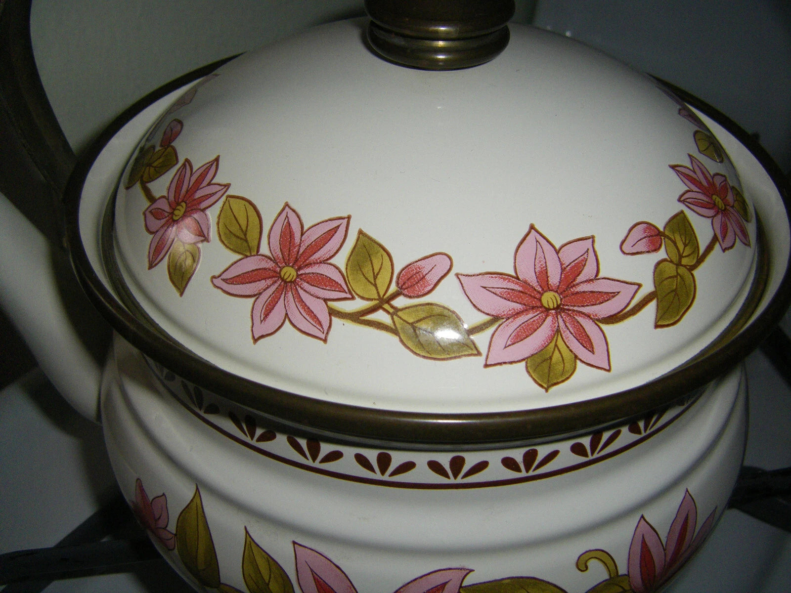 NEW VTG Gailstyn-Sutton Tea Pot Kettle Floral Porcelain Enamel Japan | eBay