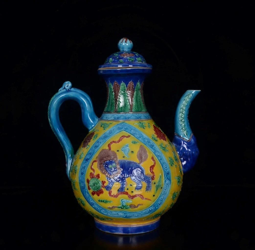 OLD CHINESE COLOUR ENAMEL PORCELAIN TEAPOT YONGLE MARKED ST1169 | eBay