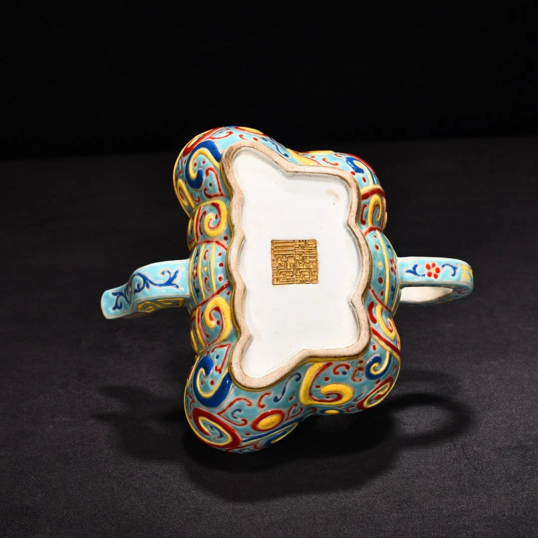 5.7" Old Heritage Qing Qianlong Mark Porcelain Colour Enamels Butterfly Teapot | eBay