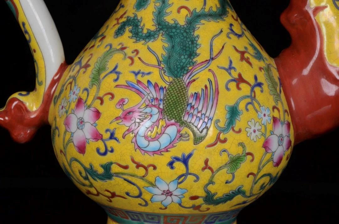 OLD CHINESE COLOUR ENAMEL PORCELAIN TEAPOT YONGZHENG MARKED ST1037 | eBay