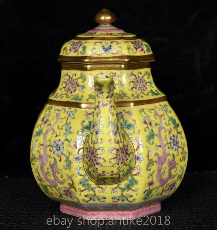 7 " Yongzheng Marked China Colour Enamel Porcelain Gilt Dynasty Flower Teapot | eBay