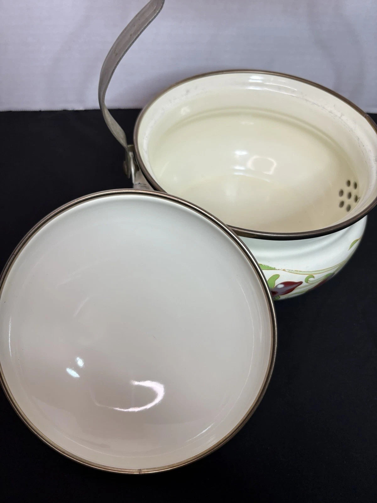 Gailstyn-Sutton Tea Pot Kettle Jardine Collection MCM Floral Enamel 1981 Japan | eBay