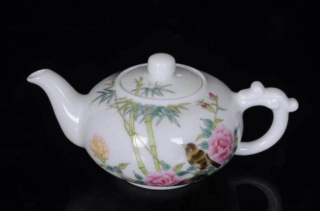 OLD CHINESE COLOUR ENAMEL PORCELAIN TEAPOT YONGZHENG MARKED ST652 | eBay