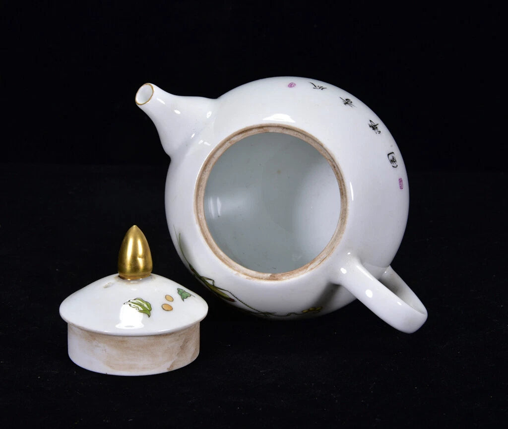Chinese Enamel Colour Porcelain Hand-paintde Fruit And Vegetable Teapots 27098 | eBay