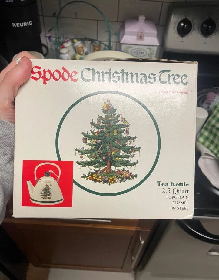 Spode Christmas Tree Tea Kettle 2.5 QT Porcelain, Enamel/steel, in box | eBay