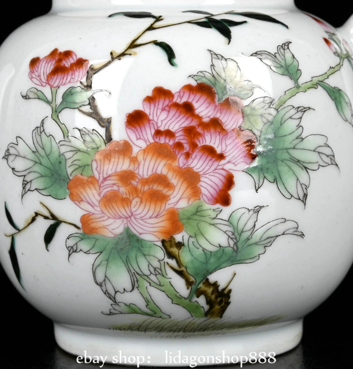 6.8" Qing Kangxi Marked Enamel Porcelain Flower Words Pattern Wine Tea Pot | eBay