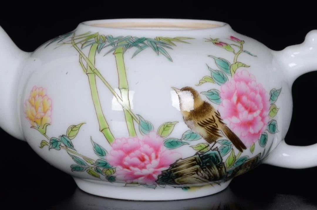 OLD CHINESE COLOUR ENAMEL PORCELAIN TEAPOT YONGZHENG MARKED ST652 | eBay