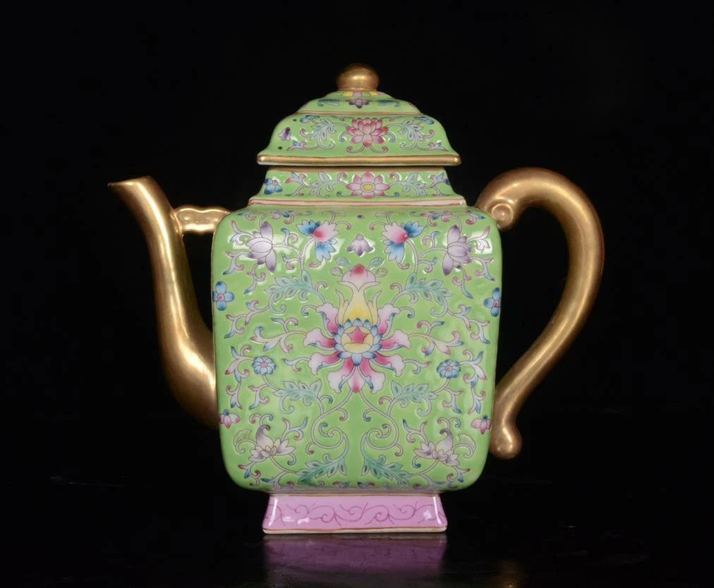 OLD CHINESE COLOUR ENAMEL PORCELAIN TEAPOT YONGZHENG MARKED ST52 | eBay