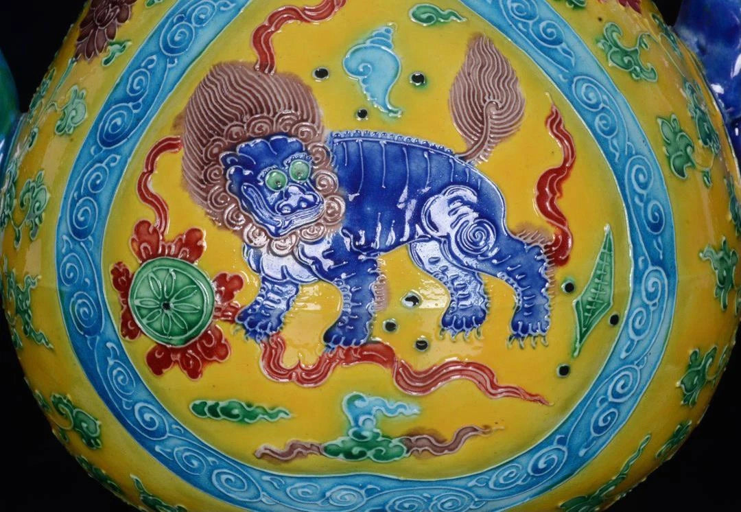 OLD CHINESE COLOUR ENAMEL PORCELAIN TEAPOT YONGLE MARKED ST1169 | eBay