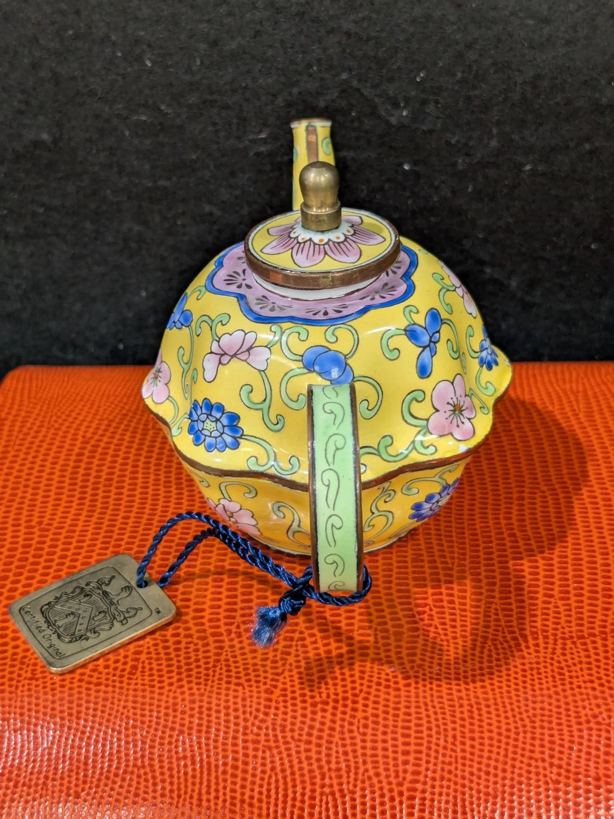 Charlotte D.Vita Mini Teapot Trade Plus Aid Yellow Enamel #A714 NIB | eBay