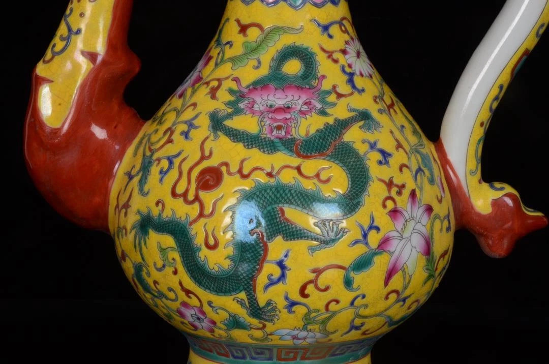 OLD CHINESE COLOUR ENAMEL PORCELAIN TEAPOT YONGZHENG MARKED ST1037 | eBay