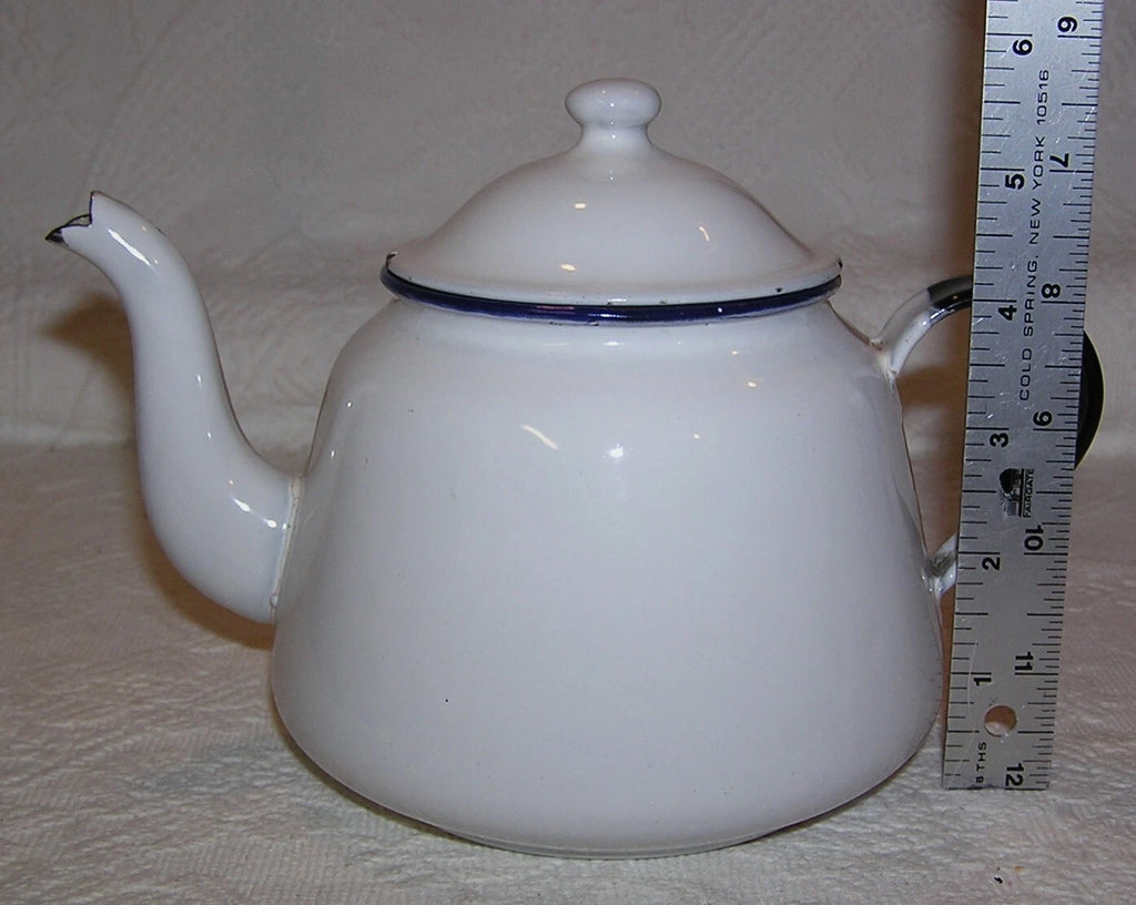 Vintage Kockums KER Sweden Blue & White Enamelware Tea Pot Kettle - 1 liter | eBay