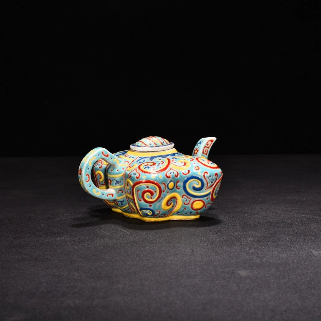 5.7" Old Heritage Qing Qianlong Mark Porcelain Colour Enamels Butterfly Teapot | eBay