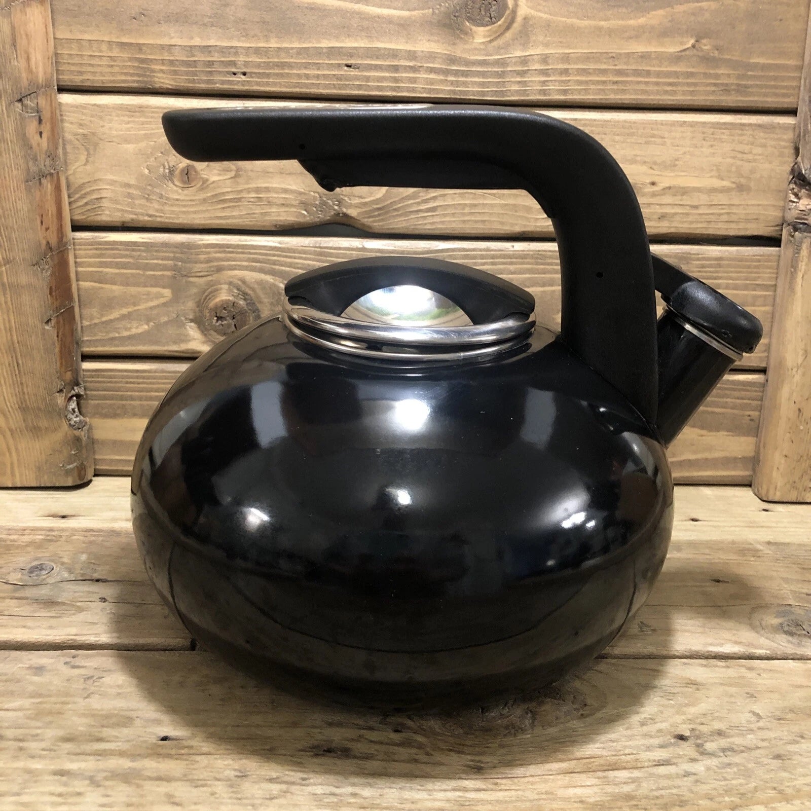 KitchenAid 2 Quart Black Enamel Whistling Teapot Tea Kettle | eBay