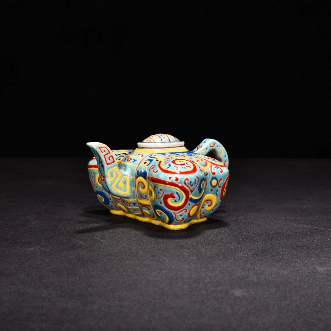 5.7" Old Heritage Qing Qianlong Mark Porcelain Colour Enamels Butterfly Teapot | eBay