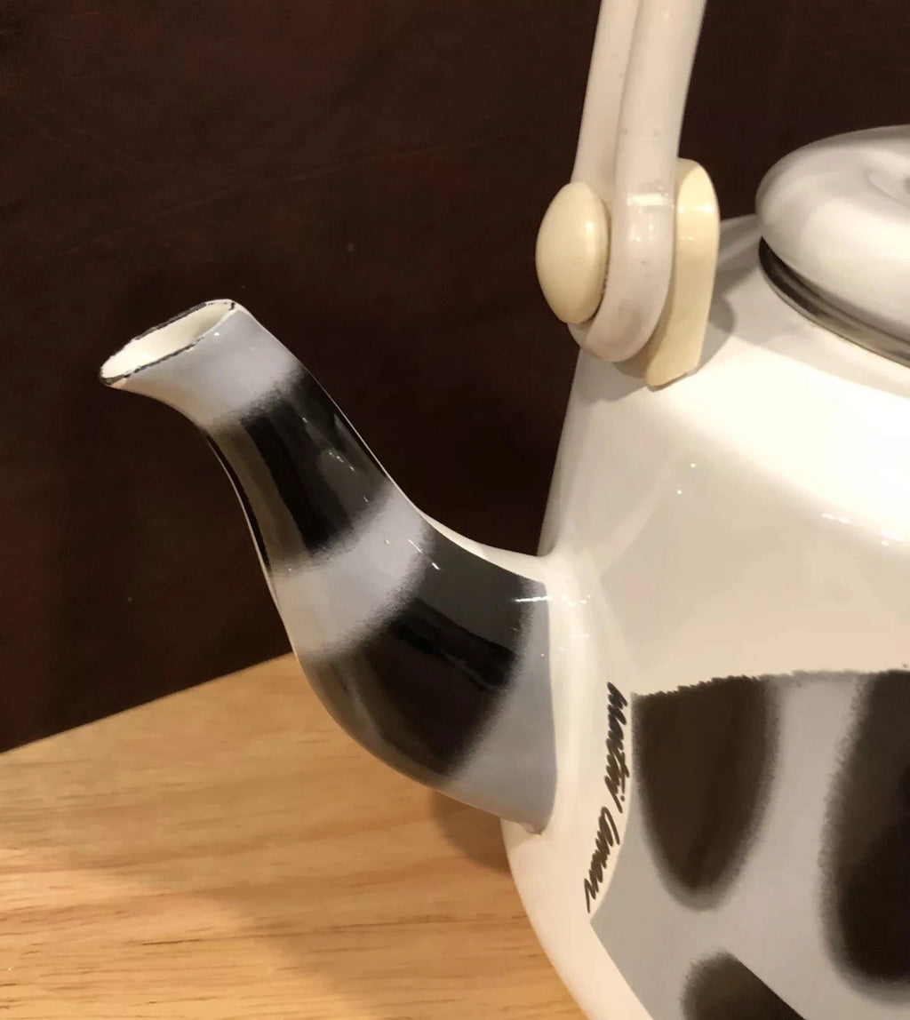 Cat Teapot Enamel Martin Leman Tea Kettle Signed | eBay