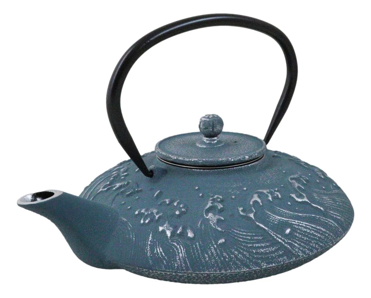 Royal Blue Ocean Sea Waves Cast Iron Tetsubin Teapot With Enamel Liner | eBay