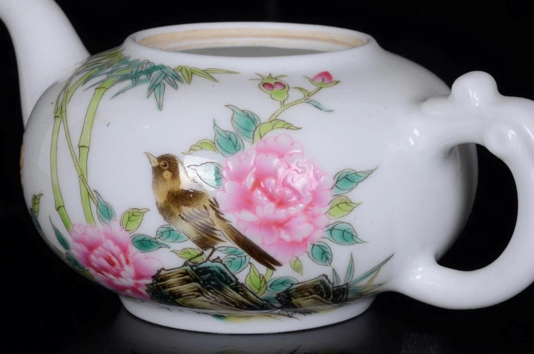 OLD CHINESE COLOUR ENAMEL PORCELAIN TEAPOT YONGZHENG MARKED ST652 | eBay