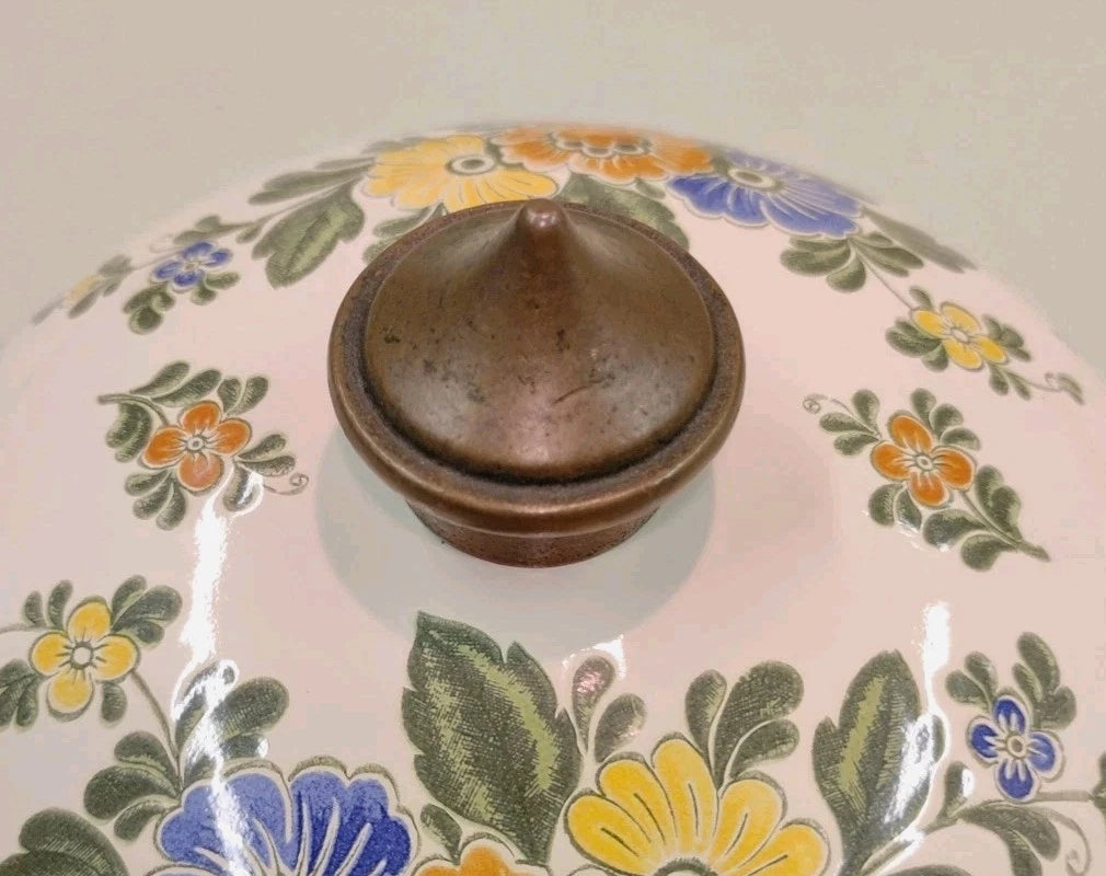 ASTA White Floral Enamelware Old Amsterdam 8.5” Dutch Oven & Teapot PRISTINE!!! | eBay