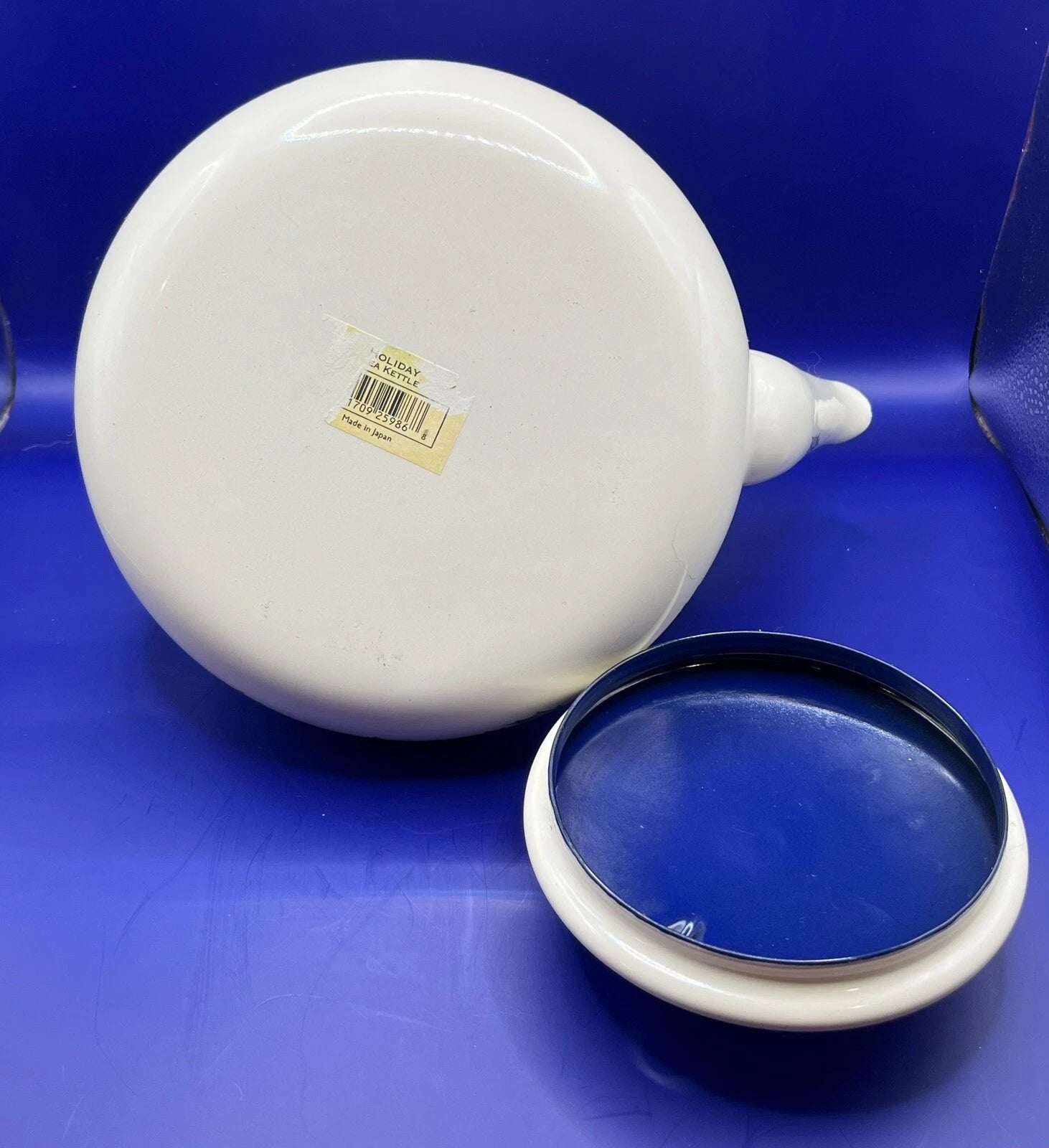 Lenox Tea Kettle Holiday Holly Berry Enamel Pot Porcelain Handle Christmas Metal | eBay