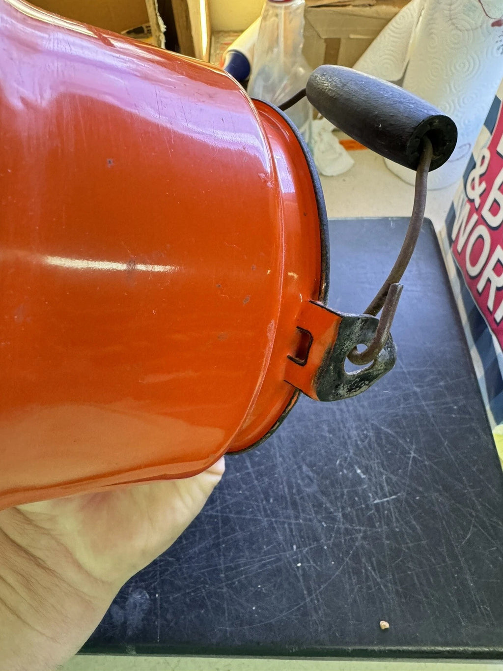 Vintage Red Enamel Tea Pot And Kettle Japan | eBay
