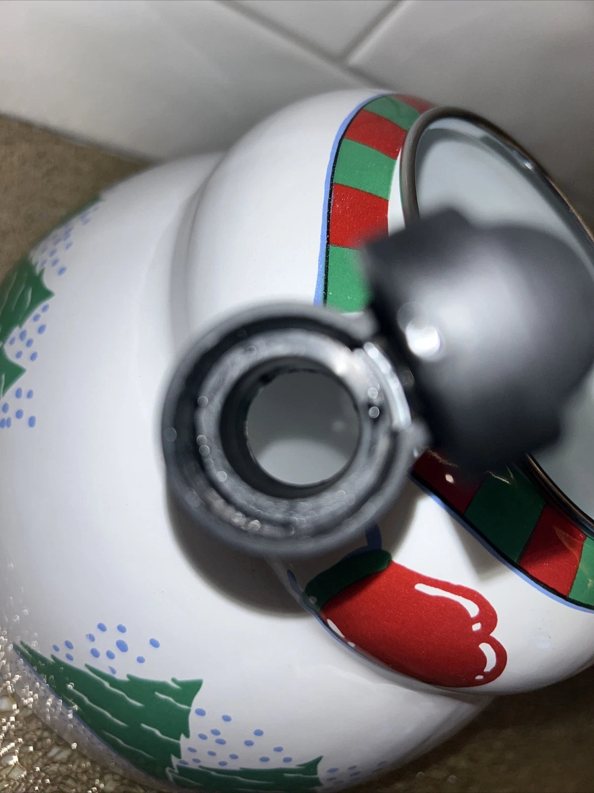 Snowman Teapot Kettle 3 QT Porcelain Enamel On Steel Vintage Roshco Christmas | eBay
