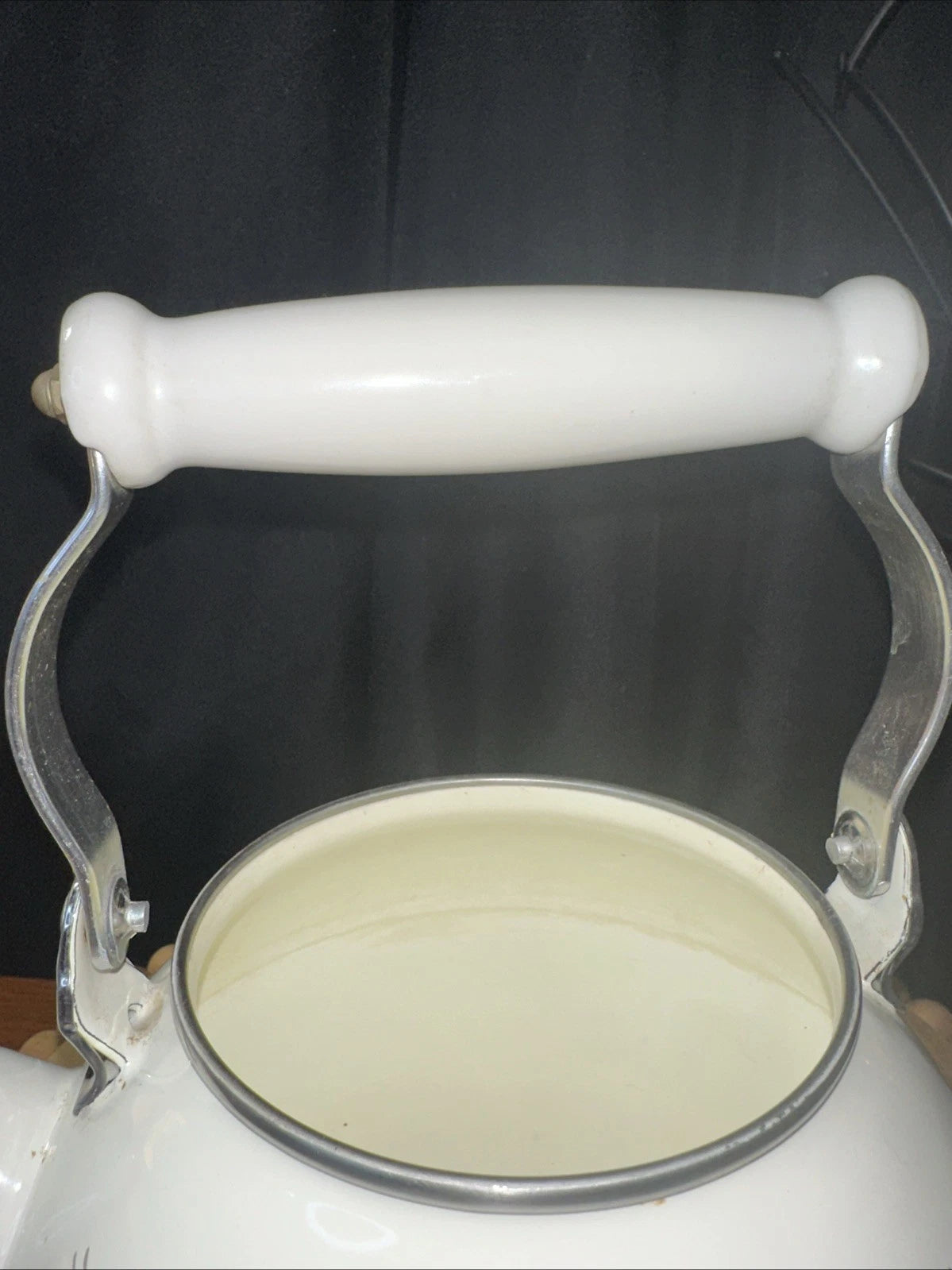 Vintage "Temptation" Gailstyn-Sutton White Enamel Floral Patern Tea Pot Kettle | eBay