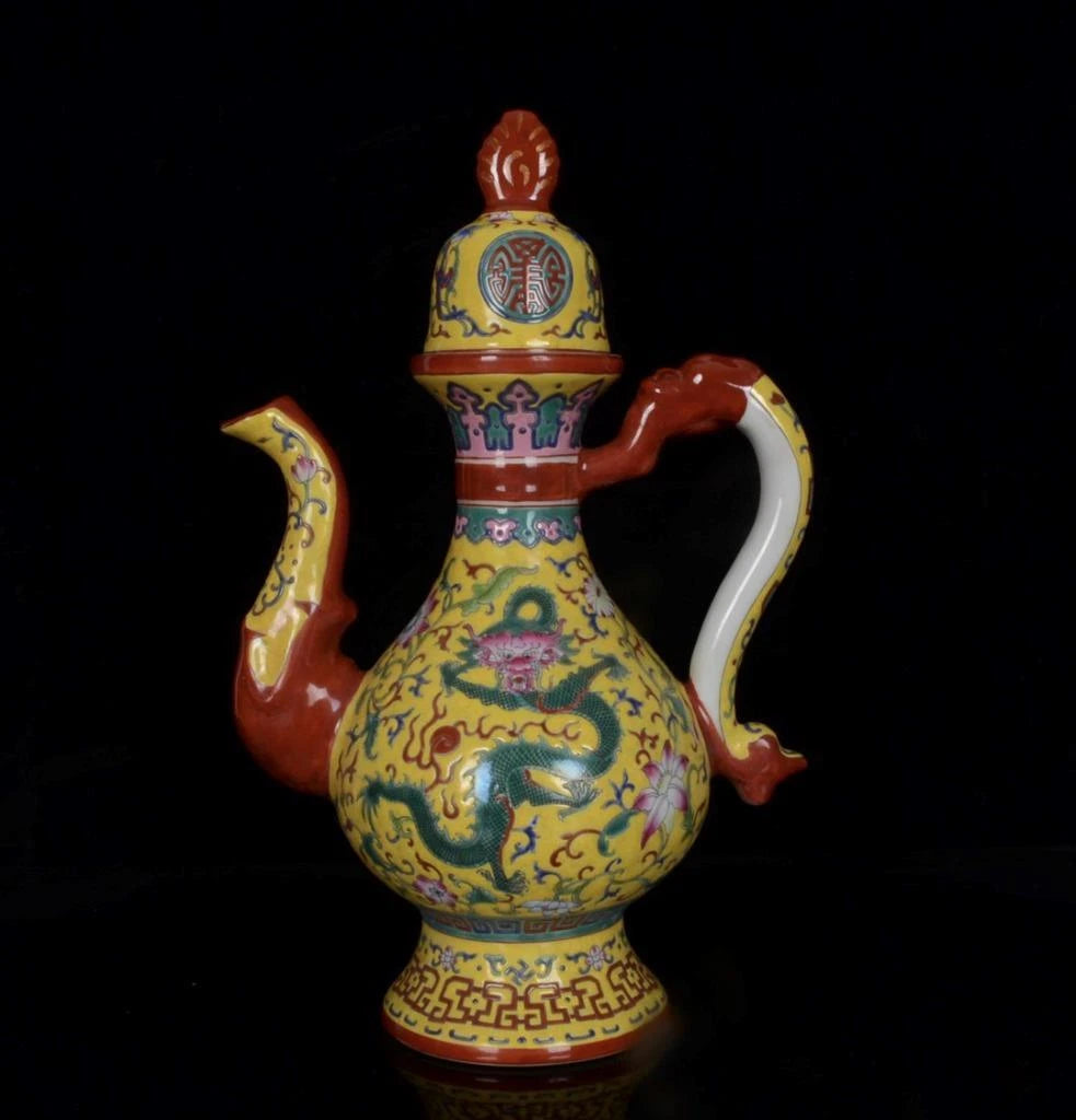 OLD CHINESE COLOUR ENAMEL PORCELAIN TEAPOT YONGZHENG MARKED ST1037 | eBay