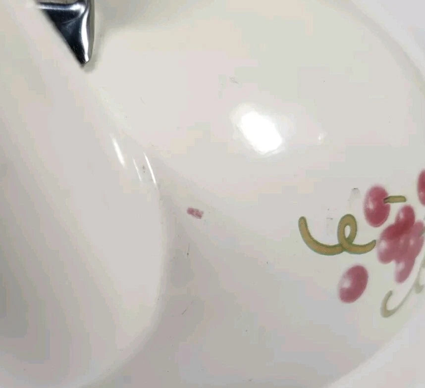 Corning Coordinates By Lincoware Porcelain Enamel Steel Teapot Vintage Decorated | eBay