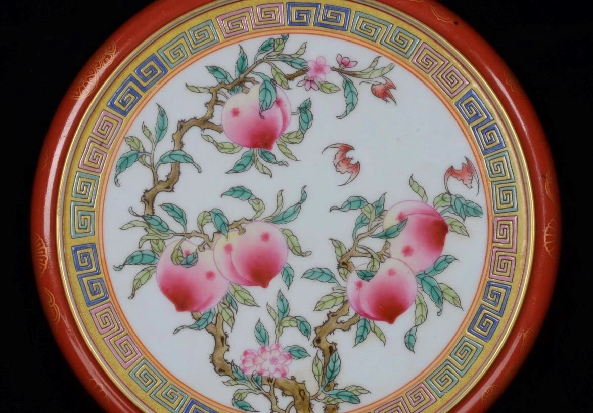 OLD CHINESE COLOUR ENAMEL PORCELAIN TEAPOT PLATE YONGZHENG MARKED ST316 | eBay