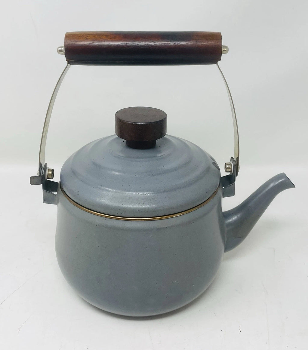 BAREBONES Enamel Teapot Vintage Design Baked Stainless Steel Rim | eBay