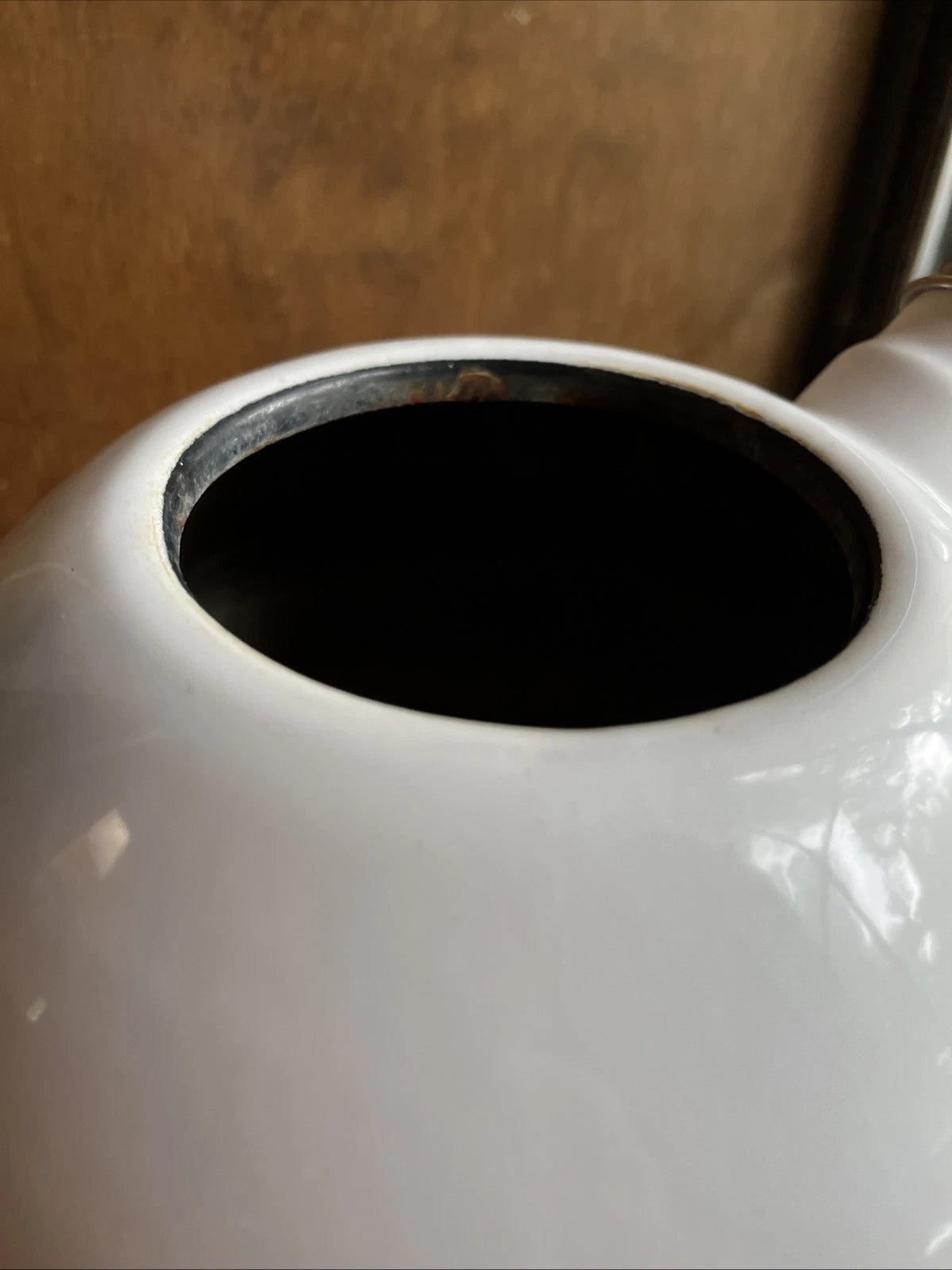Vintage Floral White Enamel Teapot Kettle Kitchen Spice Of Life Corning Style | eBay