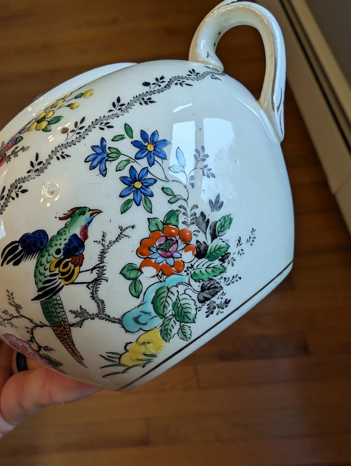Vintage England Adderley Ware China - Enamel Oriental Tea Set - Teapot Sugar | eBay