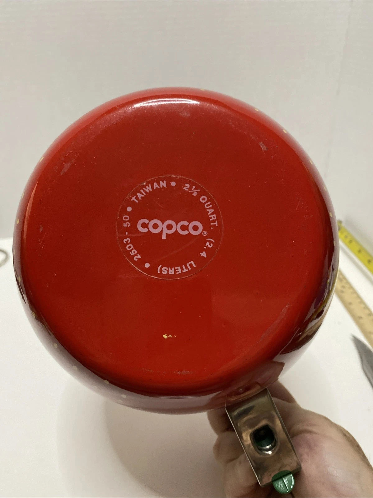 Vintage Copco Strawberry Shaped Enamel Metal Teapot Kettle Red No Spout Cap | eBay