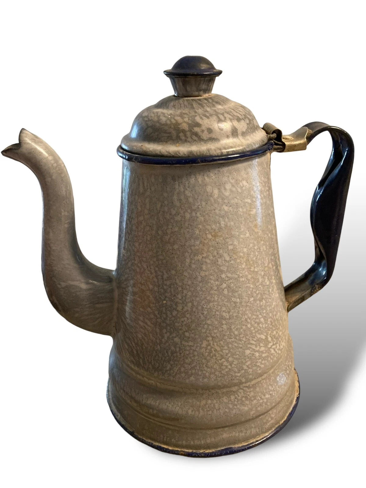 Antique Dome Top Graniteware Coffee Tea Pot Goose Neck Enamel c1900s 7” | eBay