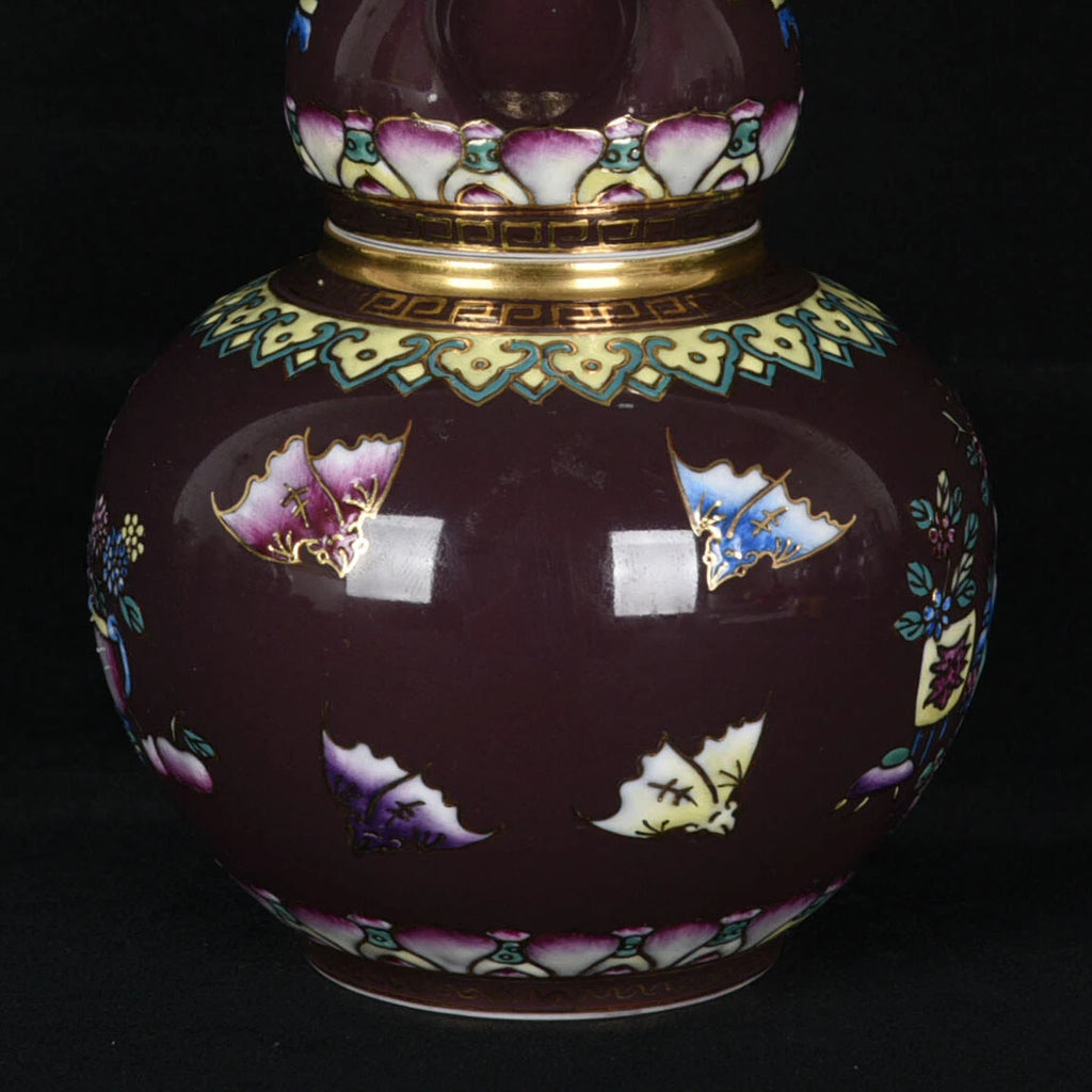 7.5"Antique dynasty Porcelain yongzheng mark colour enamels flowers gourd Teapot | eBay
