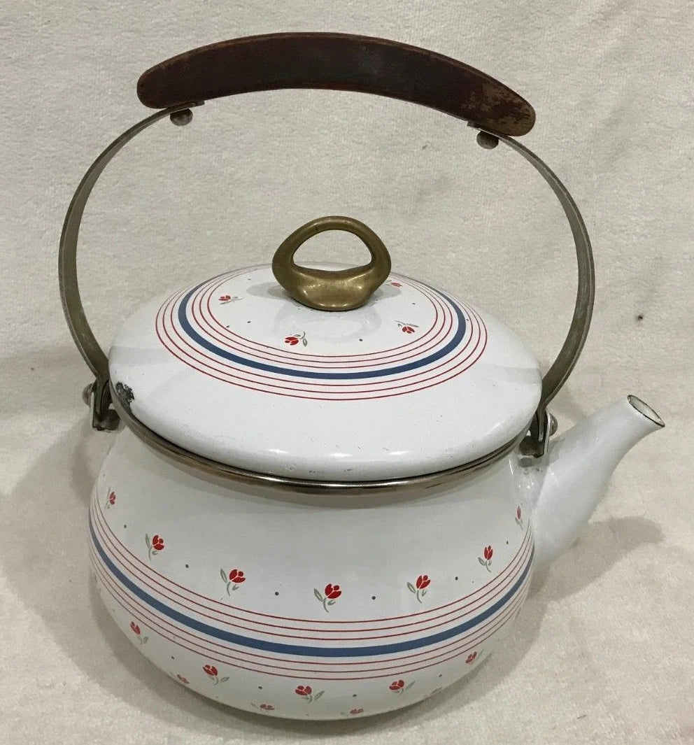 Vintage Porcelain Enamel Tea Pot Gailstyn-Sutton Jardine Collection 1984 Taiwan | eBay