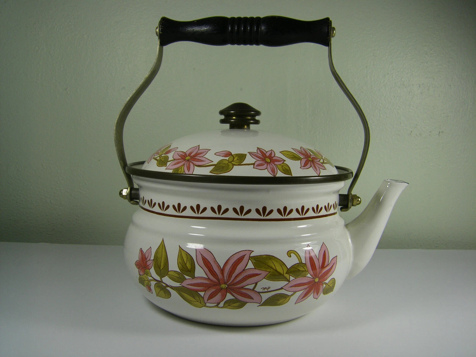 NEW VTG Gailstyn-Sutton Tea Pot Kettle Floral Porcelain Enamel Japan | eBay