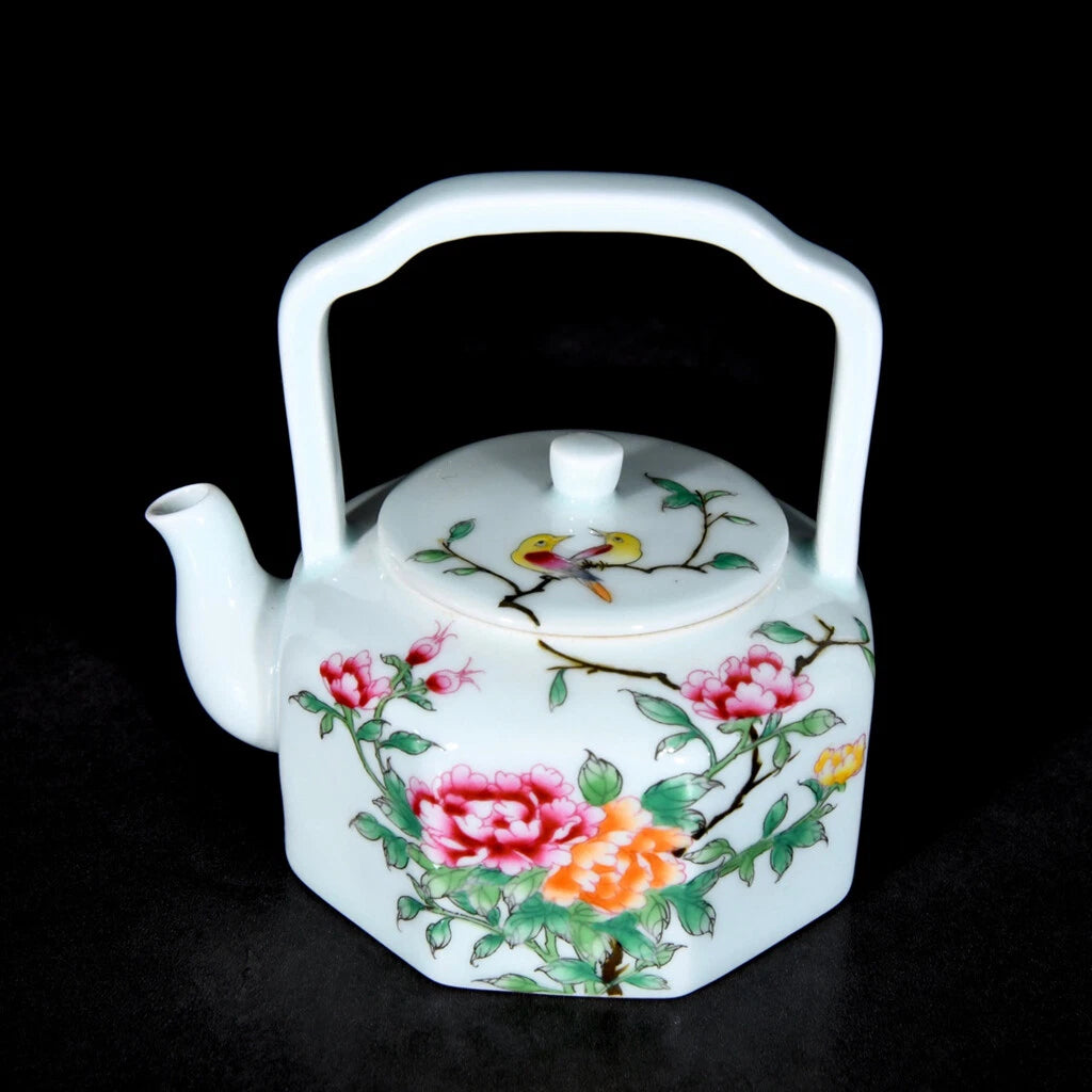 Chinese Enamel Colour Porcelain HandPainted Flowers&Plants Teapot 23473 | eBay